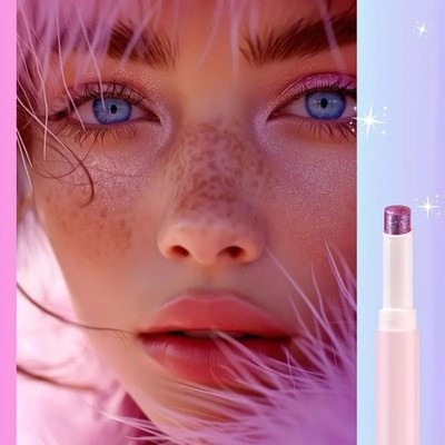 GABBU Highlighter Stick for Face, Glitter Eyeshadow Makeup, Highlight Stick, Face Highlighter(Purple)