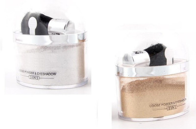 ADJD Silver Shimmery Shiny & Golden Shiny Face Makeup Shimmer Powdery Highlighter(GOLD HIGHLIGHTER, SILVER HIGHLIGHTER)