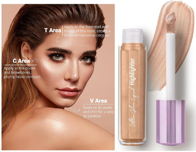 DARYUE Liquid Highlighter For Face Makeup Illuminating With Dewy Finish Highlighter(gold)