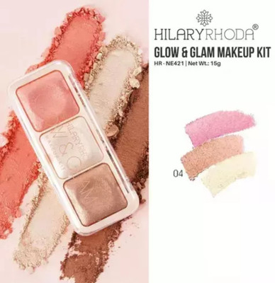 Hilary Rhoda Shimmer Glow & Glam Makeup Kit  Highlighter(Shade 04)