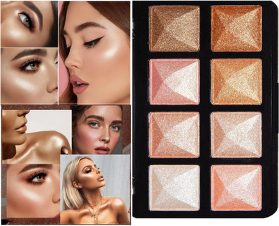 NADJA BEST QUALITY MATTE FINSH LOOK HD HIGHLIGHTER PALETTE Highlighter(MULTICOLOR)