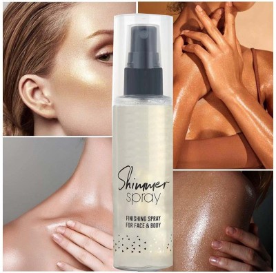 YAWI Smooth Glow Body Bronzer Smoky Silver Liquid Spray Highlighter(SILVER)