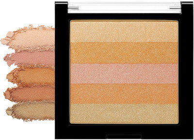 Elan beaute Shimmer Bricks 5-in-1 Highlighter Palette|Long-Lasting Pressed Powder Highlighter(Malticolore)
