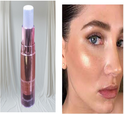 Luipui highlighter amazing for cheeks long lasting makeup for beauty of face pack of 1 Highlighter(copper color)