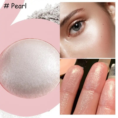 GULGLOW99 Highlighter Powder Palette Diamond Glitter Brighten Face Contour Long Lasting Highlighter(SILVER)
