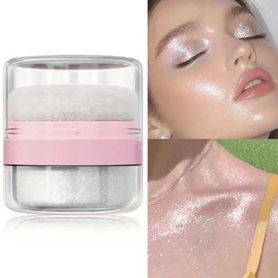 GULGLOW99 Korean Highlighter Glitter, fine powder with long-lasting shimmer Highlighter(WHITE)