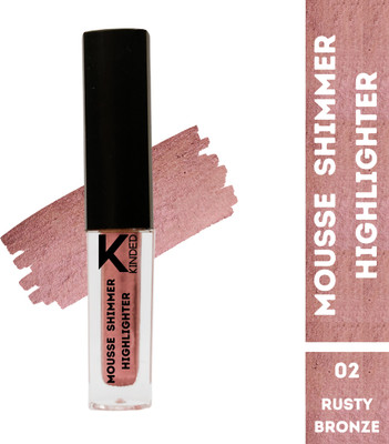 KINDED Liquid Chrome Metallic Eye Shadow for Face Makeup Shine Glow Creamy Finish Highlighter(Rusty Bronze)