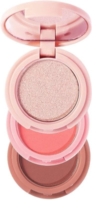 TRENDEE HUDA Long Lasting 3 in 1 Multi Purpose Baked Highlighter Eyes & Cheeks Makeup Highlighter(Multicolor)