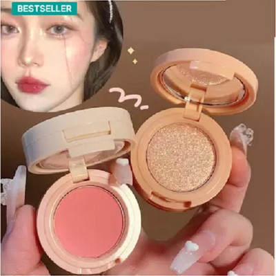 HUZURLU 3 in 1 Blusher Highlighter Eyeshadow Palette Kit  Highlighter(MULTI COLOR)