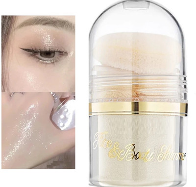 GABBU Illuminator Face Glowing Shimmer Shiny Professional Look  Highlighter(SILVER)
