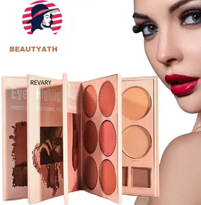 BEAUTYATH Makeup Book 4 Pages Face Makeup Book Palette Combo Kit Set Highlighter(Multicolor)