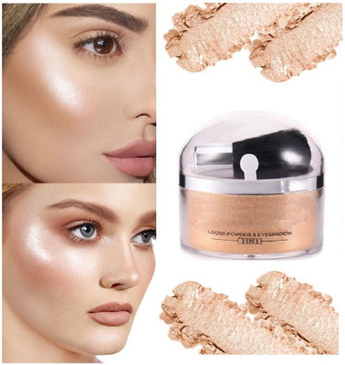 Emijun hlighter Powder Makeup Illumination Face Glow Highlight Brighten face Highlighter(gold color)