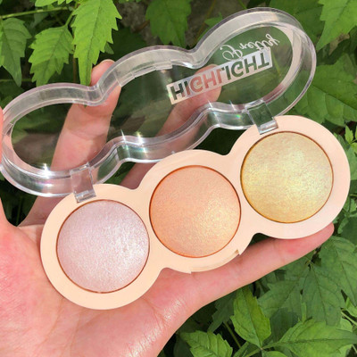 MYEONG 3 in 1 Silky Pigments Long Wear Silky Mousse Highlighter Palette Highlighter(Multi Shade)