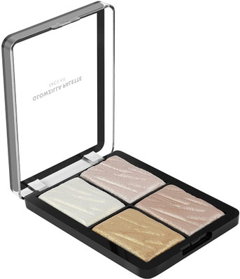 MYEONG 4 Shade Illuminating Glow Brick Highlighter Palette Blusher Highlighter 03 Shade Highlighter(4 Multi Color)