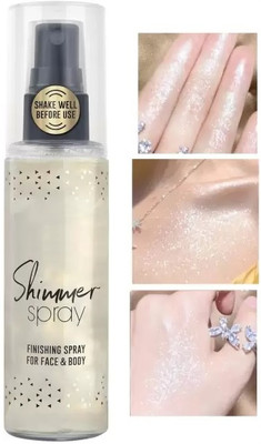 YAWI Smooth Glow Face And Body Bronzer Silver Color Liquid Spray Highlighter(SILVER)