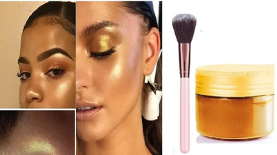 Jiwoo best Ultra Shimmer Smooth gold Highlighter For Women Highlighte Highlighter(gold)