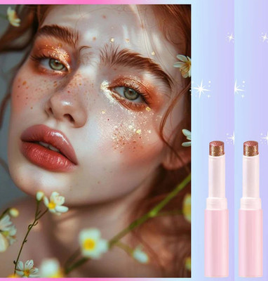 tanvi27 Combo Crystal Jelly Eye Shadow Stick, Multi-Use Shimmer copper  Highlighter(copper)