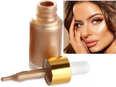 Emijun Liquid Illuminator Glow Highlighter Ultra Smooth Shine Waterproof Face Highlighter(DARK IVORY)