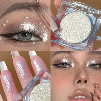MYEONG Silver Glitter Highlighter Palette for Face & Body, Inner Corner  Highlighter(Silver)