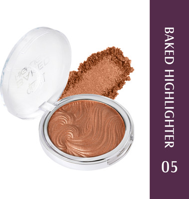 Glam21 Cosmetics Baked Highlighter with Silky Pigments Shimmer Look & Longlasting Mettalic Finish Highlighter(Shade-05)