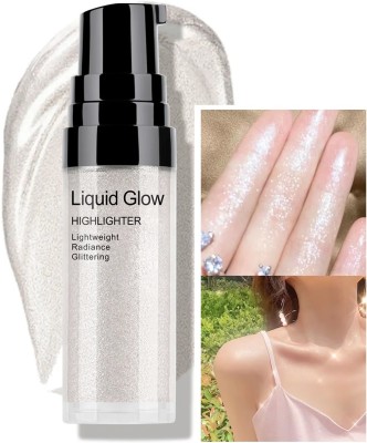 MYEONG Liquid Silver Shade Highlighter Ultra Smooth Shine Waterproof  Highlighter((Silver))