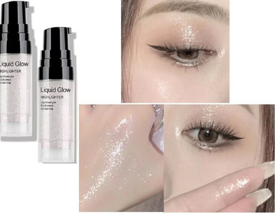 HUZURLU PROFESSIONAL COLOR CHANGING SILVER HIGHLIGHTER FOR FACE MAKEUP Highlighter(SILVER)