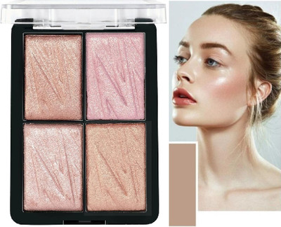 DARVING 4 Shades Mini Highlighter Highly Pigmented Highlighter(MULTI COLOR)