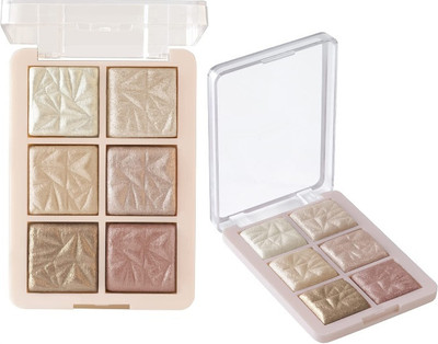 ADJD 6 Shade illuminating and Blusher Palette Highlighter (Shade-01) Highlighter(MULTI COLOR)
