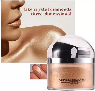 EVERERIN Face Glowing Shimmer Shiny Highlight Make For Professional Look Highlighter(golden)