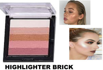 Luipui NEW BEST SHIMMER HIGHLIGHTER BRICK (01 SHADES) Highlighter(MULTICOLOR)