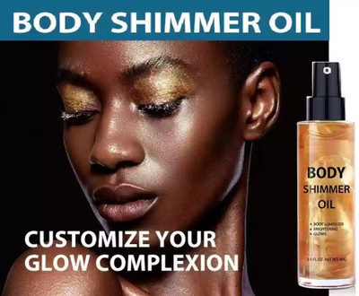 GABBU Body Shimmer Spray for Soft Illuminating Glitter & Oil-Free Hydration-01 Highlighter(GOLD)