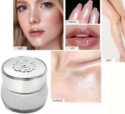 GABBU Best High Quality skin glow highlighter white Highlighter(silver)