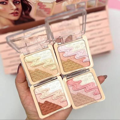 AFARAXIA 4 in 1 shimmer highlighter for all skin tone Highlighter(multicolour)