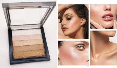 Luipui LATEST BEST SHIMMER BRICK HIGHLIGHTER (03 SHADES) Highlighter(`MULTICOLOR)