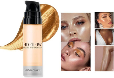 YAWI Gold Waterproof Liquid Illuminator Highlighter Ultra Smooth Shine  Highlighter(Gold)