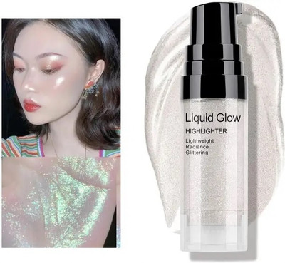 CATERINACHIARA Face Glow Shimmer Liquid Highlighter Waterproof Glitter  Highlighter(SILVER)