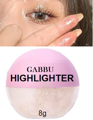 GABBU Off White Radiant Pigmented Shimmer Brick Highlighter-02  Highlighter(OFF WHITE)