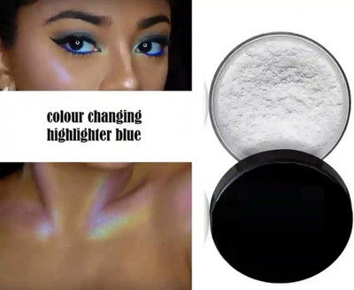 USBK MAKEUP PROFESSIONAL BEST BLUE COLOR CHANGING HIGHLIGHTER POWDER Highlighter(BLUE)