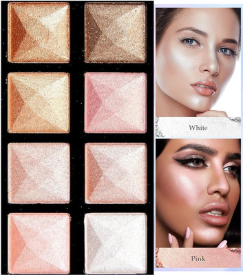 USBK Highlighter Palette Highlighter | Highly-Pigmented Powder  Highlighter(MULTICOLOR)