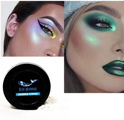BLUEMERMAID BEST COLOR CHANGING HIGHLIGHTER POWDER GREEN COLOR Highlighter(GREEN)