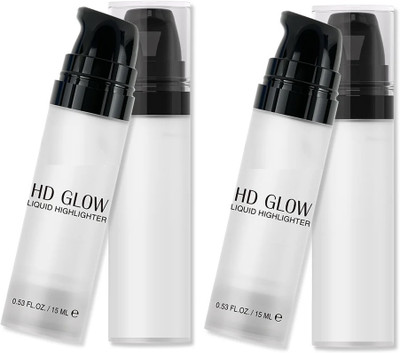 Emijun Makeup Long Lasting Liquid Shimmer silver Glow Highlighter COMBO Highlighter(silver)