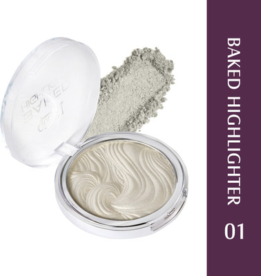 Glam21 Cosmetics Baked Highlighter with Silky Pigments Shimmer Look & Longlasting Mettalic Finish Highlighter(Shade-01)