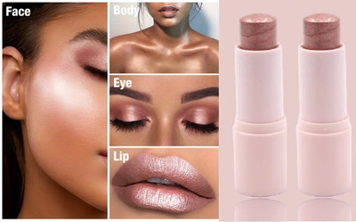 tanvi27 Face Brighten Makeup Cream Shimmer Highlighter Stick Highlighter(rose gold)* Highlighter(rose gold)