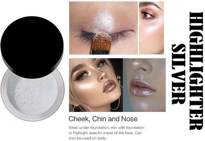 Aylily Face & Body Best Shimmer Finish Silver Highlighter Powder Highlighter(Silver)