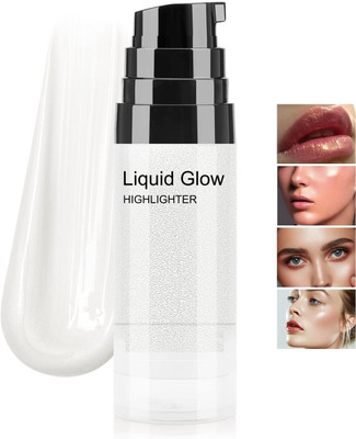 Latixmat Waterproof Highlighter Cream Liquid Highlighter Makeup Glow Highlighter(Silver)