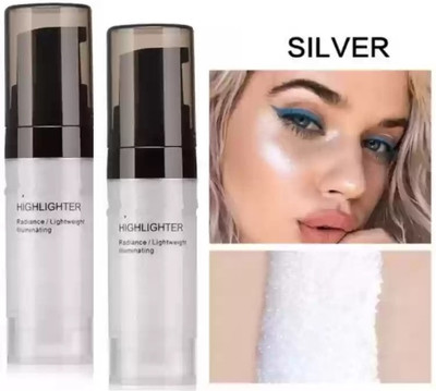 HUZURLU Makeup Face ,Body Glow Highlight Professional Look Highlighter Combo Highlighter(WHITE)