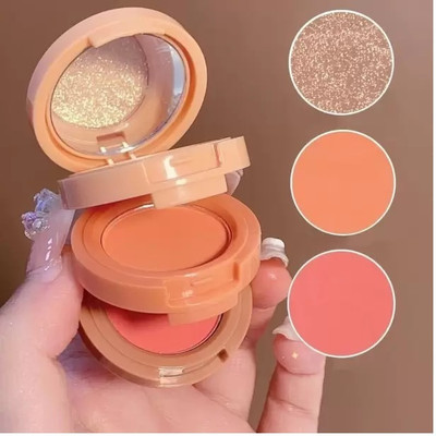 GFSU - GO FOR SOMETHING UNIQUE 3 in 1 Blusher + Highlighter+Eyeshadow With Mini Compact Palette Highlighter(multi oclor) GFSU - GO FOR SOMETHING UNIQUE 3 in 1 Blusher + Highlighter+Eyeshadow With Mini Compact Palette Highlighter(multi oclor)