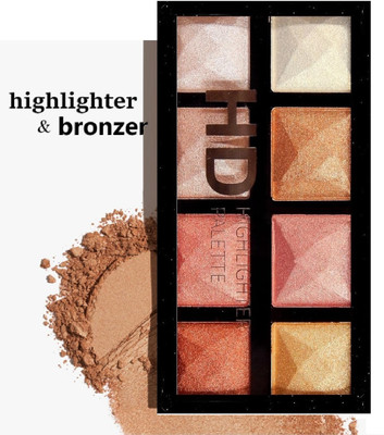 Vyomiris Highlighter Makeup Palette Shimmer Contour Powder Waterproof Long-Lasting Highlighter(Multicolur)