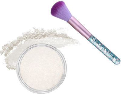 GFSU - GO FOR SOMETHING UNIQUE Silver Shimmer Loose Powder Highlighter Compact(Silver, 10 g)