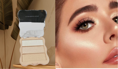 GABBU Trendy 3 color highlighter long lasting highlighter Highlighter(muliti color)